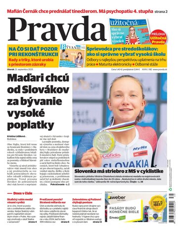 Obálka e-magazínu Pravda 23. 9. 2025