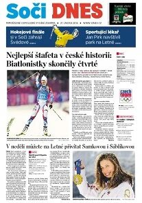 Obálka e-magazínu Soči DNES - 21.2.2014
