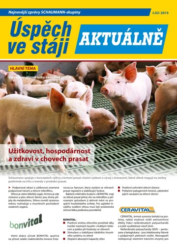 Obálka e-magazínu ÚVS 2015-02 Účinné látky ve výživě prasat