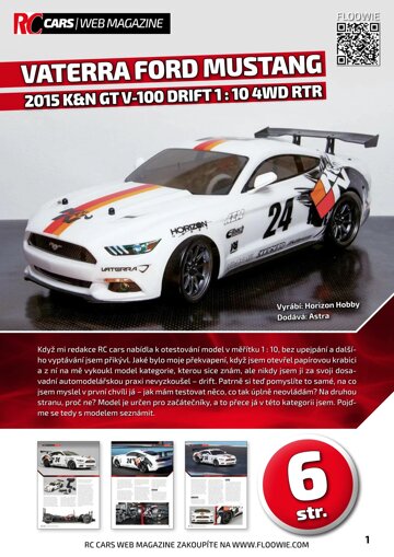 Obálka e-magazínu Vaterra Ford Mustang 2015 GT V-100 1:10 4WD