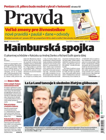 Obálka e-magazínu Pravda 13.12.2016