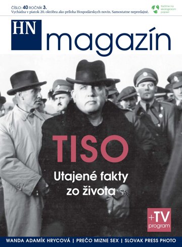 Obálka e-magazínu Prílohy HN magazín číslo:40 ročník 3.
