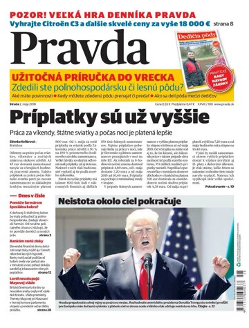 Obálka e-magazínu Pravda 2. 5. 2018