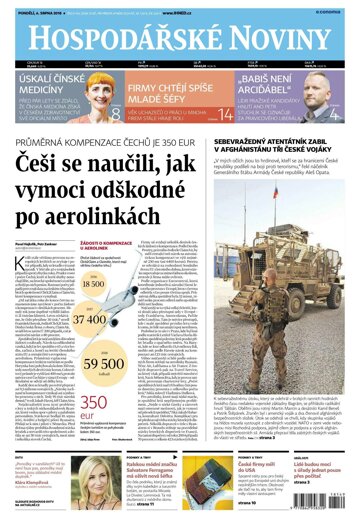 Obálka e-magazínu Hospodářské noviny 149 - 6.8.2018