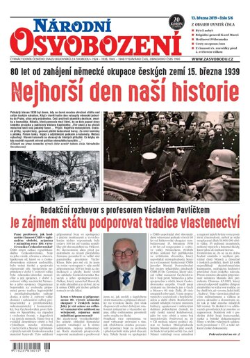 Obálka e-magazínu Národní Osvobození 5-6/2019