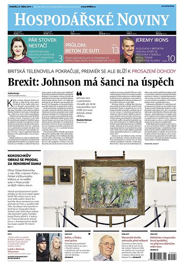 Obálka e-magazínu Hospodářské noviny 204 - 21.10.2019