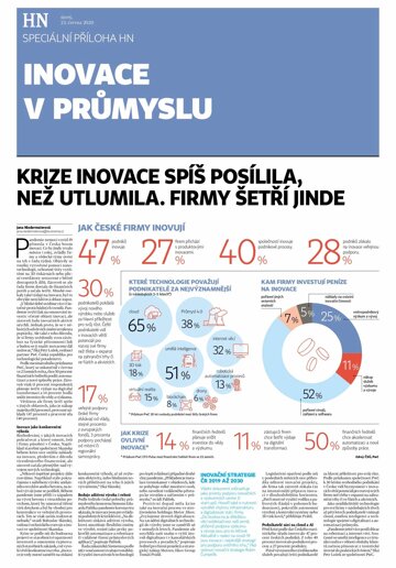 Obálka e-magazínu Hospodářské noviny - příloha 120 - 23.6.2020 Inovace v průmyslu