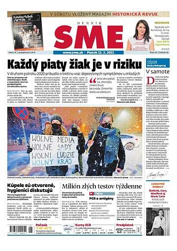 Obálka e-magazínu SME 12-2-2021