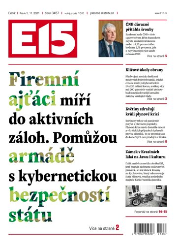 Obálka e-magazínu E15 5.11.2021