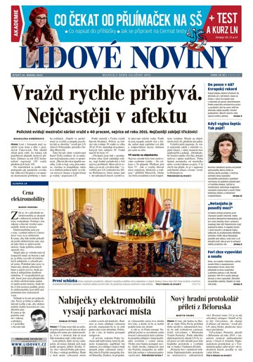 Obálka e-magazínu Lidové noviny 14.2.2023