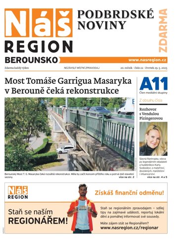 Obálka e-magazínu Náš Region - Berounsko 22/2025