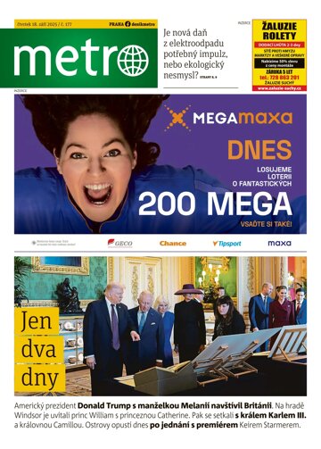 Obálka e-magazínu deník METRO 18.9.2025