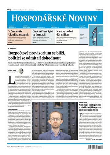 Obálka e-magazínu Hospodářské noviny 228 - 25.11.2025