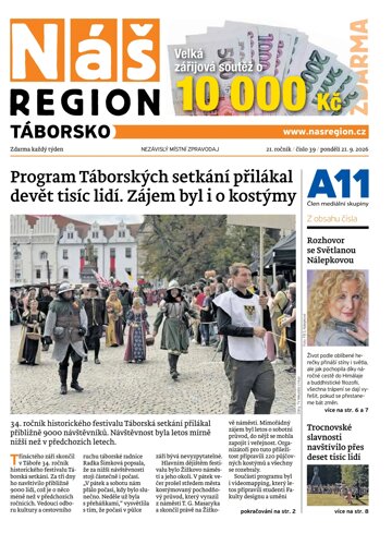 Obálka e-magazínu Náš Region - Táborsko 39/2026