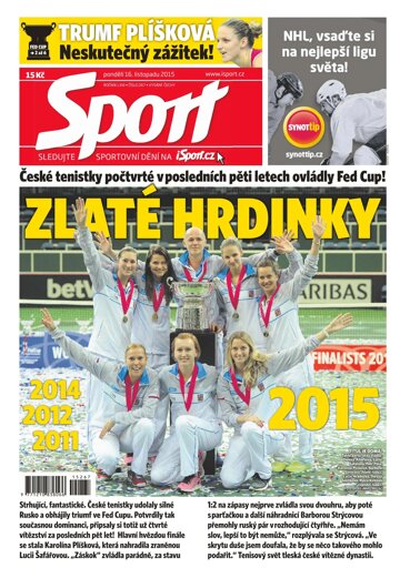 Obálka e-magazínu Sport 16.11.2015
