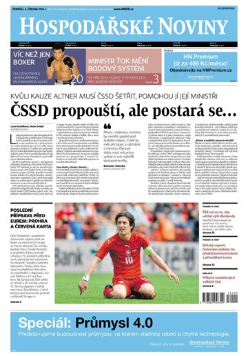 Obálka e-magazínu Hospodářské noviny 109 - 6.6.2016