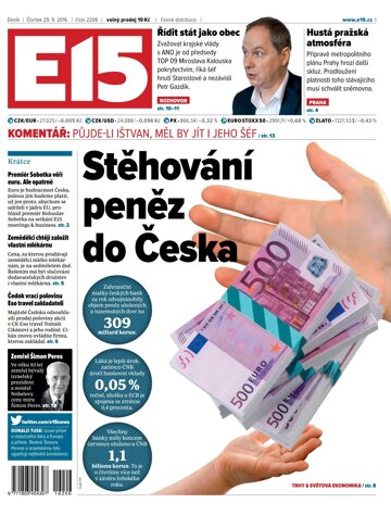 Obálka e-magazínu E15 29.9.2016