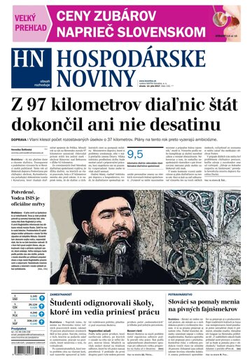 Obálka e-magazínu Hospodárske noviny 12.07.2017
