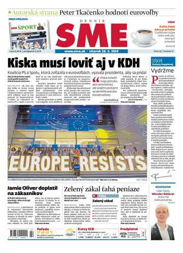 Obálka e-magazínu SME 28.5.2019