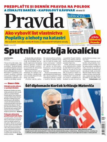 Obálka e-magazínu Pravda 3. 3. 2021