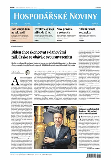 Obálka e-magazínu Hospodářské noviny 071 - 14.4.2021