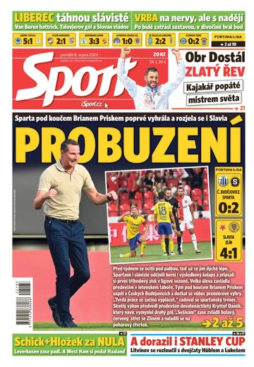 Obálka e-magazínu Sport 8.8.2022