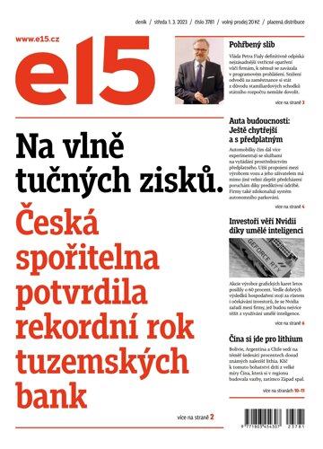 Obálka e-magazínu E15 1.3.2023