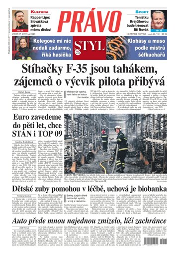 Obálka e-magazínu Deník Právo 27.5.2025