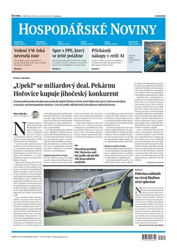 Obálka e-magazínu Hospodářské noviny 160 - 20.8.2026