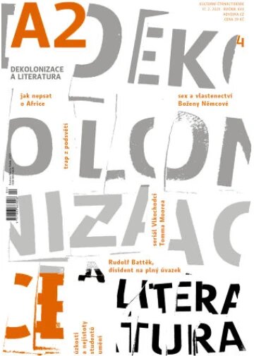 Obálka knihy A2 kulturní čtrnáctideník 04/2021 - Dekolonizace a literatura