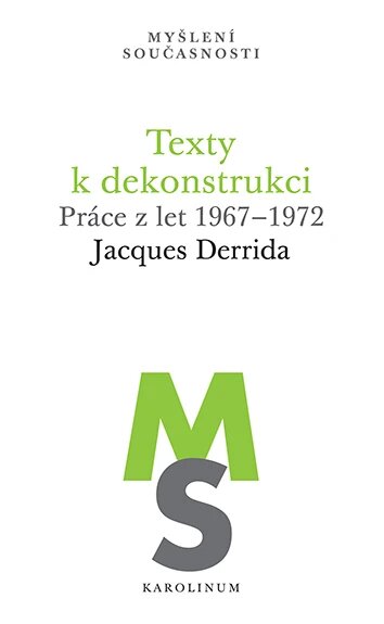 Obálka knihy Texty k dekonstrukci