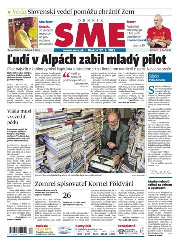 Obálka e-magazínu SME 27.3.2015