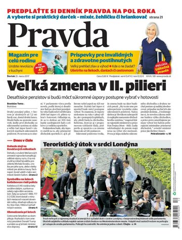 Obálka e-magazínu Pravda 23. 3. 2017