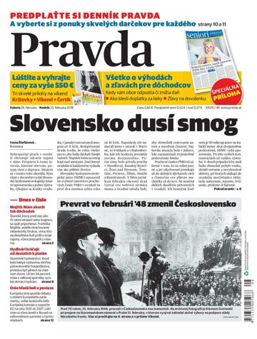 Obálka e-magazínu Pravda 24.2.2018