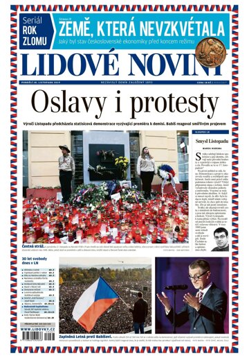 Obálka e-magazínu Lidové noviny 18.11.2019