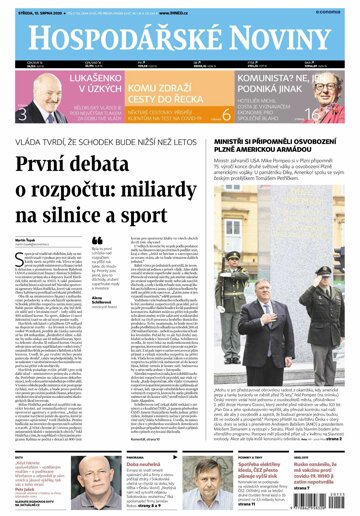 Obálka e-magazínu Hospodářské noviny 155 - 12.8.2020