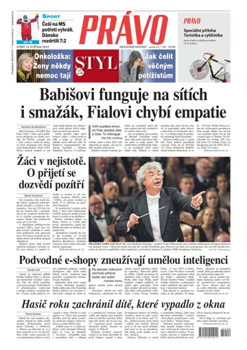 Obálka e-magazínu Deník Právo 13.5.2025