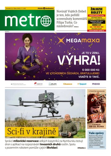 Obálka e-magazínu deník METRO 23.10.2025