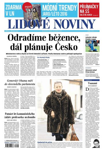 Obálka e-magazínu Lidové noviny 2.3.2016