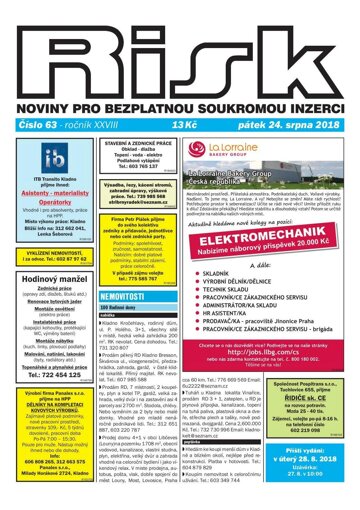Obálka e-magazínu Risk 63/2018