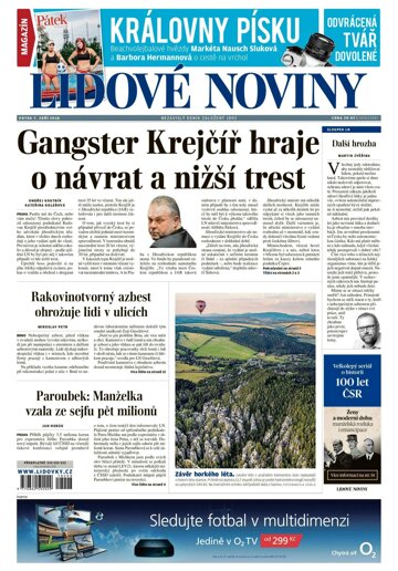 Obálka e-magazínu Lidové noviny 7.9.2018