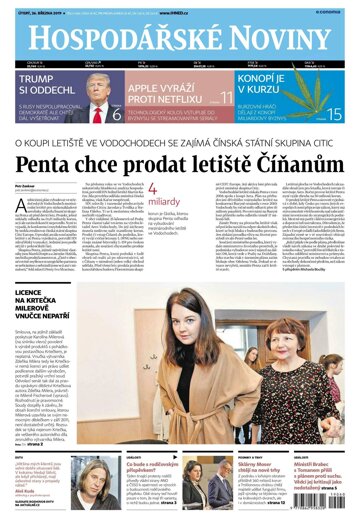 Obálka e-magazínu Hospodářské noviny 060 - 26.3.2019