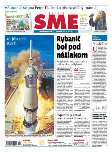 Obálka e-magazínu SME 16.7.2019