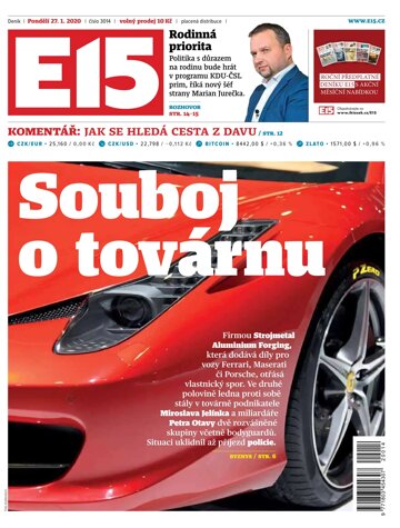 Obálka e-magazínu E15 27.1.2020