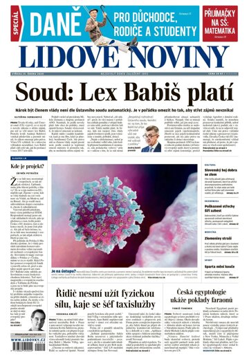 Obálka e-magazínu Lidové noviny 19.2.2020