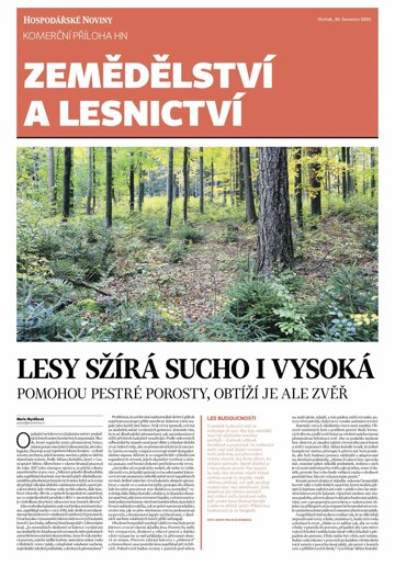 Obálka e-magazínu Hospodářské noviny - příloha 146 - 30.7.2020 Zemědělství a lesnictví