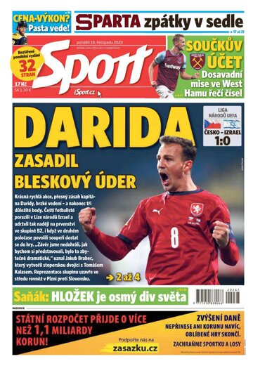 Obálka e-magazínu Sport 16.11.2020