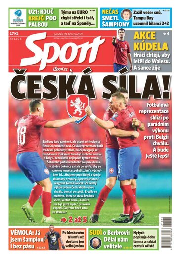 Obálka e-magazínu Sport 29.3.2021