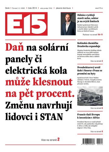 Obálka e-magazínu E15 3.2.2022