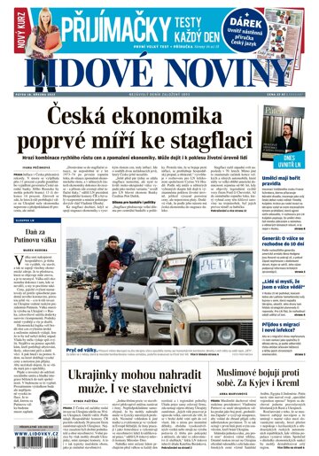Obálka e-magazínu Lidové noviny 18.3.2022